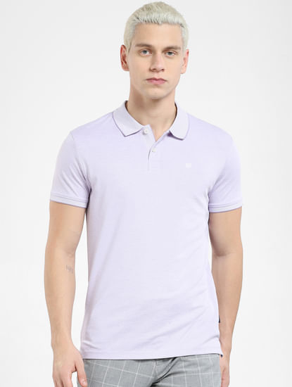 Pastel Lilac Polo Neck T-shirt