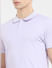 Pastel Lilac Polo Neck T-shirt_405826+5