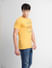 Yellow Logo Print Crew Neck T-shirt_406159+3