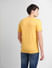 Yellow Logo Print Crew Neck T-shirt_406159+4