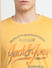 Yellow Logo Print Crew Neck T-shirt_406159+5