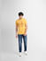 Yellow Logo Print Crew Neck T-shirt_406159+6