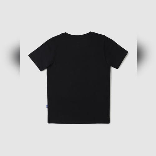 JACK&JONES Boys Black Tape Detail Crew Neck T-shirt
