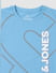 Boys Light Blue Logo Print Crew Neck T-shirt