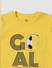 Boys Yellow Goal Print Crew Neck T-shirt