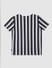 Boys Black & White Striped Crew Neck T-shirt