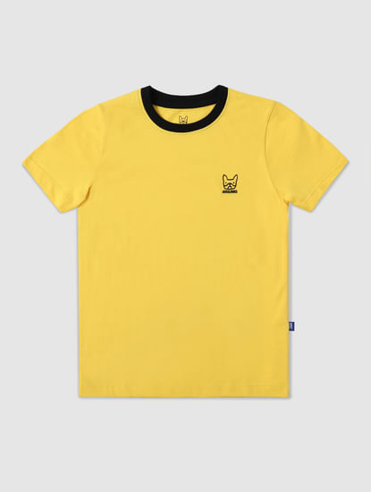 Boys Yellow Crew Neck T-shirt 