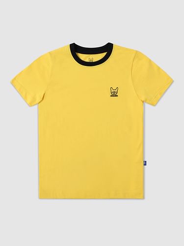 JACK&JONES Boys Yellow Crew Neck T-shirt