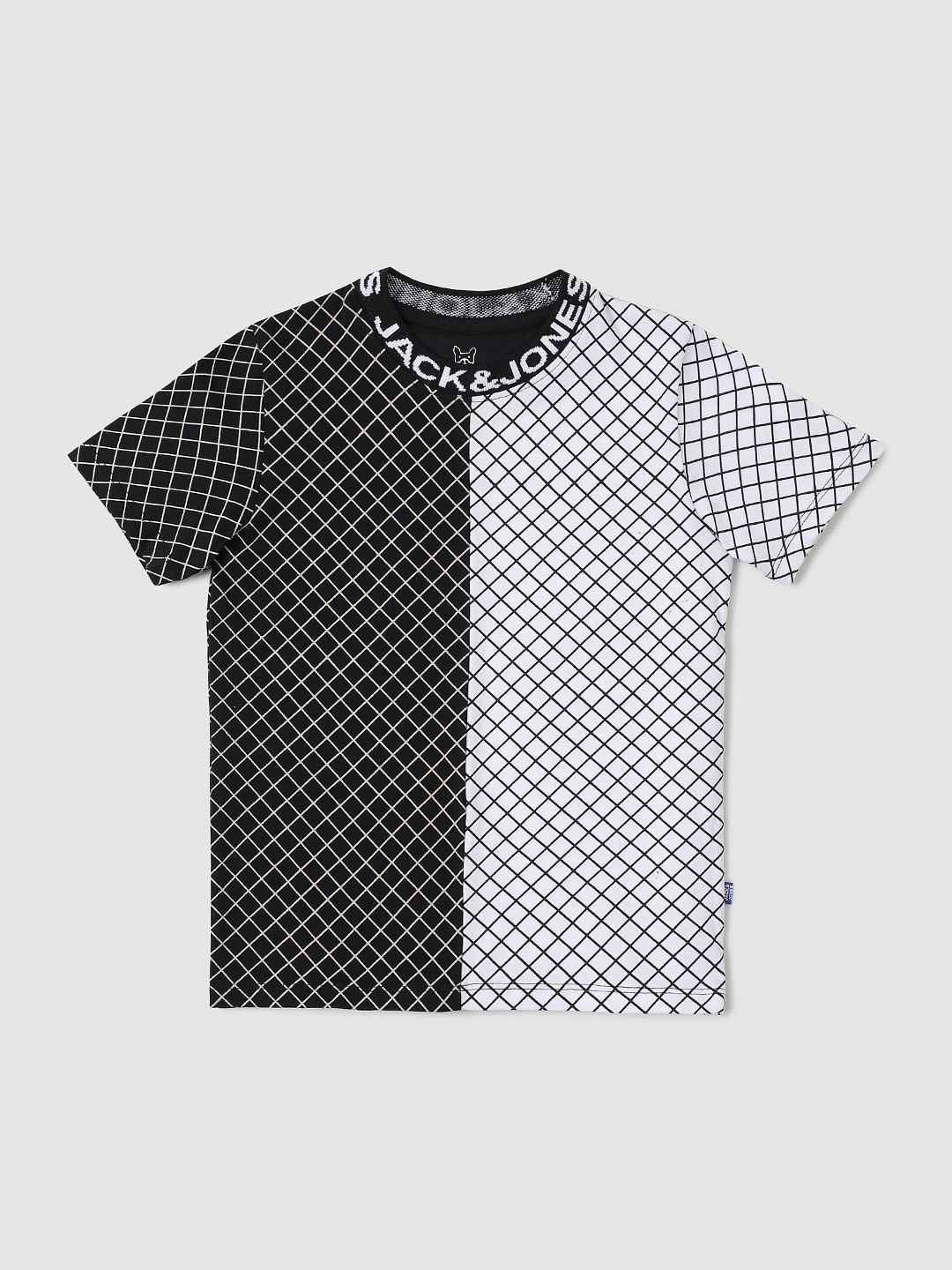 black check t shirt