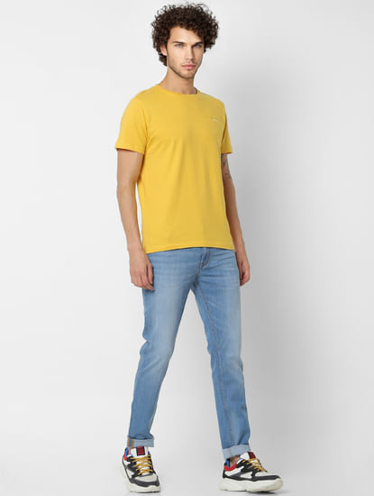 Mustard Yellow Crew Neck T-shirt