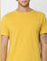 Mustard Yellow Crew Neck T-shirt_391113+5