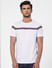 White Striped Crew Neck T-shirt_391117+2