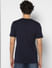 Navy Blue Graphic Crew Neck T-shirt_391124+4