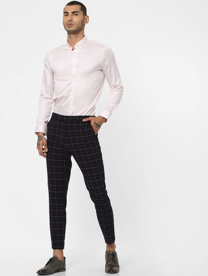 Black Check Trousers