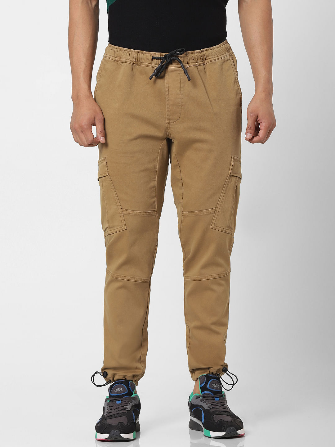 low rise brown cargo pants