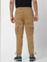 Brown Mid Rise Regular Fit Cargo Pants