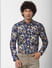 Blue All Over Floral Print Full Sleeves Shirt