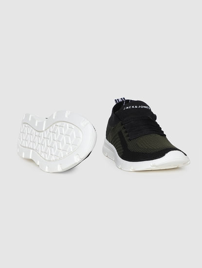 Black Self-Design Sneakers