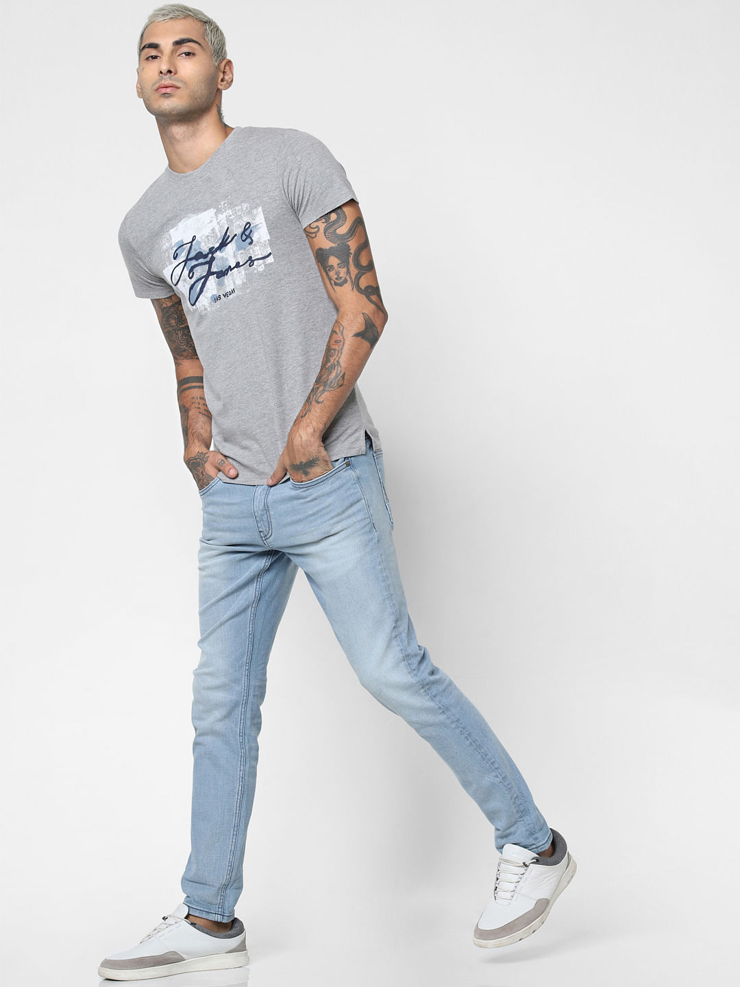 light blue skinny fit jeans