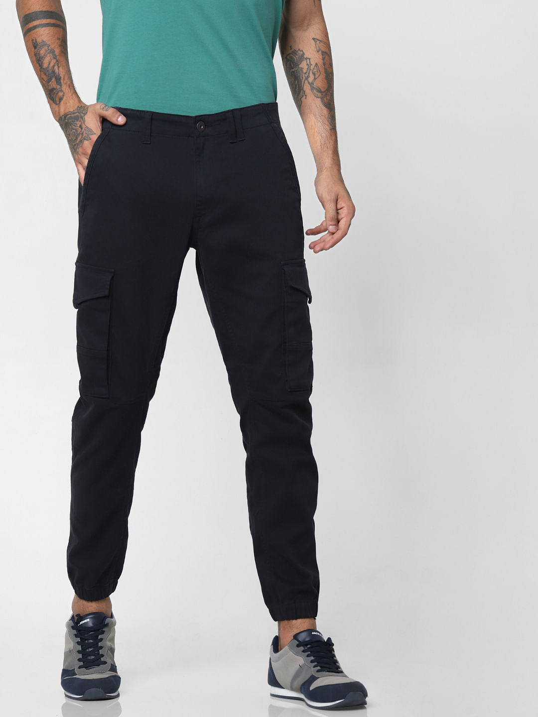 jack and jones cargo pants black