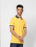 Yellow Contrast Tipping Polo T-shirt_405073+3