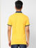 Yellow Contrast Tipping Polo T-shirt_405073+4