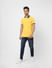 Yellow Contrast Tipping Polo T-shirt_405073+6