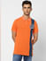 Orange Logo Print Polo T-shirt_405081+2