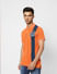 Orange Logo Print Polo T-shirt_405081+3