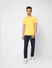 Yellow Contrast Tipping Polo T-shirt_405085+6