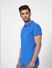 Blue Contrast Tipping Polo T-shirt_405087+3