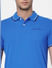 Blue Contrast Tipping Polo T-shirt_405087+5