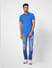 Blue Contrast Tipping Polo T-shirt_405087+6