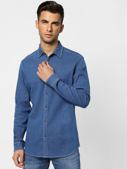 Blue Denim Full Sleeves Shirt