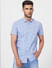 Blue Printed Full Sleeves Shirt_405127+2