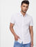 White Abstract Print Short Sleeves Shirt_405132+2