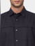 Black Short Sleeves Shirt_405135+5