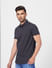 Black Printed Short Sleeves Shirt_405140+3