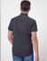Black Printed Short Sleeves Shirt_405140+4