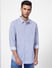 White & Blue Printed Full Sleeves Shirt_405145+2