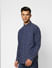 Navy Blue Printed Full Sleeves Shirt_405146+3