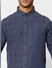 Navy Blue Printed Full Sleeves Shirt_405146+5