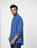 Blue Check Print Full Sleeves Shirt_405153+3