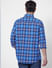 Blue Check Print Full Sleeves Shirt_405153+4