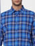 Blue Check Print Full Sleeves Shirt_405153+5