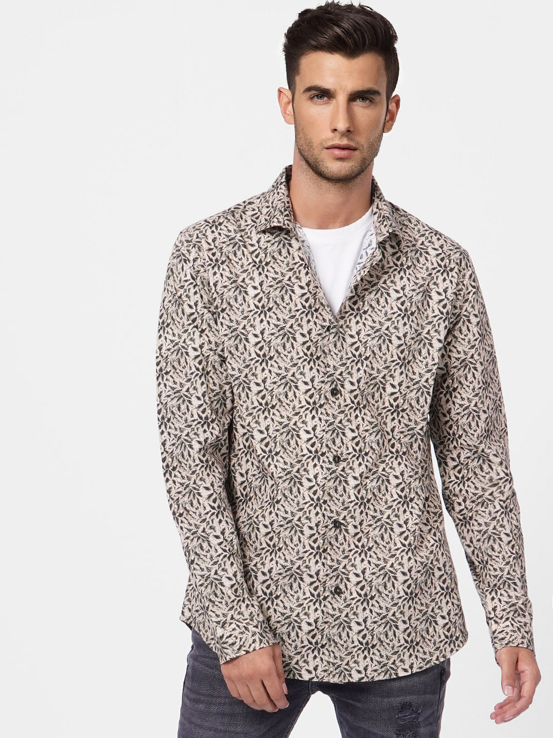 Men's floral shirt- Floral pattern men's shirt- Men's long sleeve floral  shirt|WAM DENIM