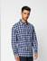 Blue Check Print Full Sleeves Shirt_405163+3