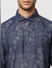 Blue Floral Denim Full Sleeves Shirt_405166+5