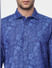 Light Blue Floral Denim Full Sleeves Shirt_405167+5