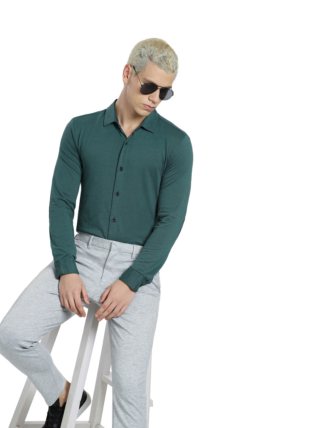 Buy Green Shirts for Men by LOUIS PHILIPPE Online  Ajiocom